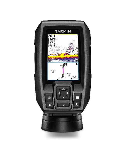 Trazador de seguimiento GPS con sonda de pesca en color Garmin Striker 4 de 3,5"